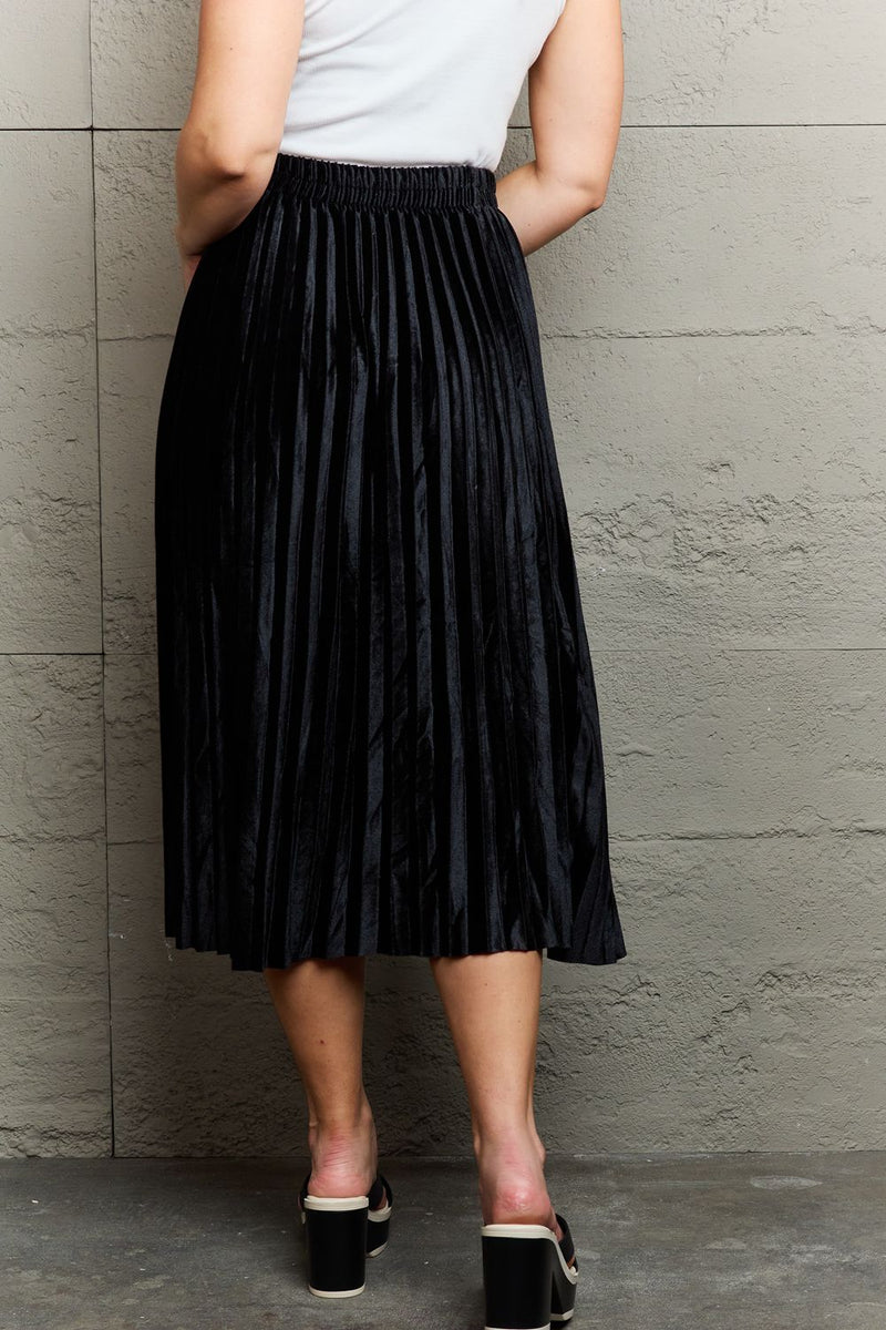 Ethereal Charm Accordion Pleated Midi Skirt