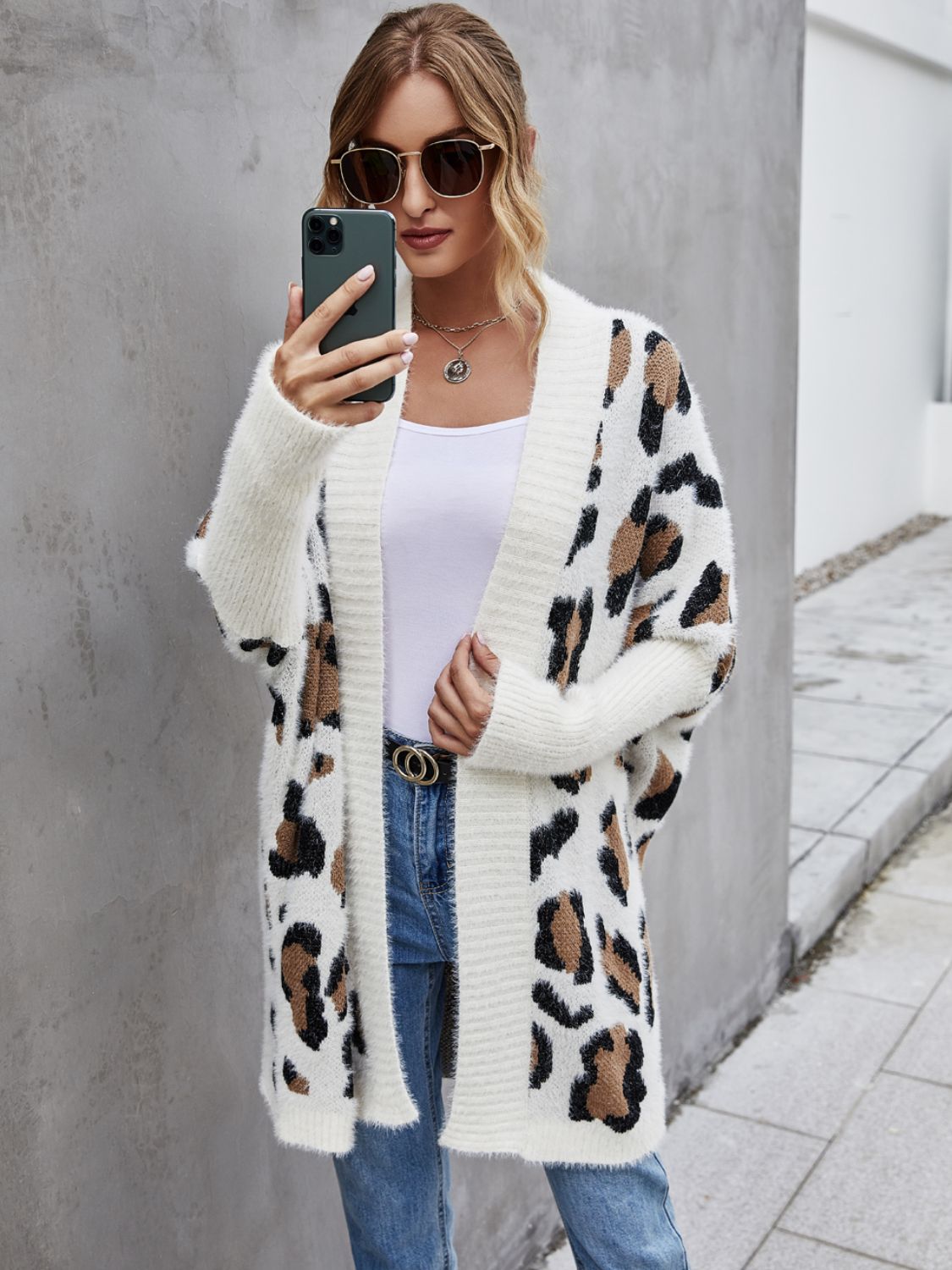 Wildly Chic Leopard Fuzzy Cardigan