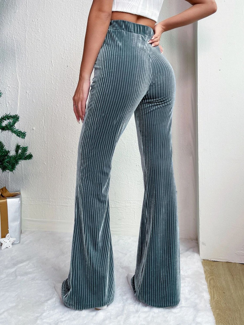 Velvet Horizon High-Waist Flare Pants