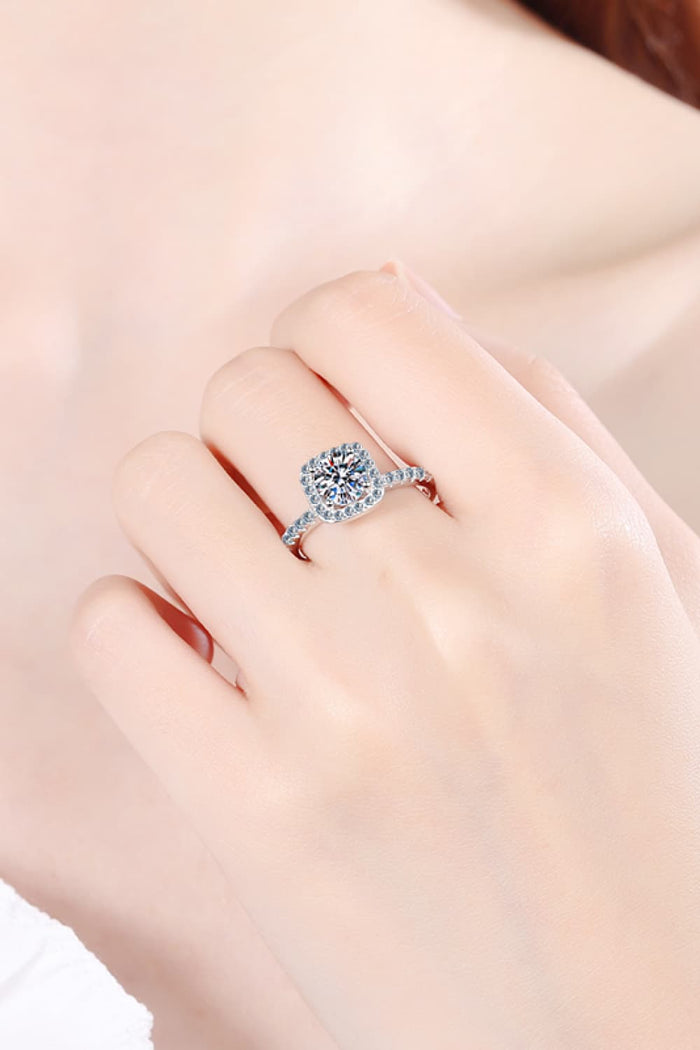 Eternal Radiance Moissanite Halo Ring