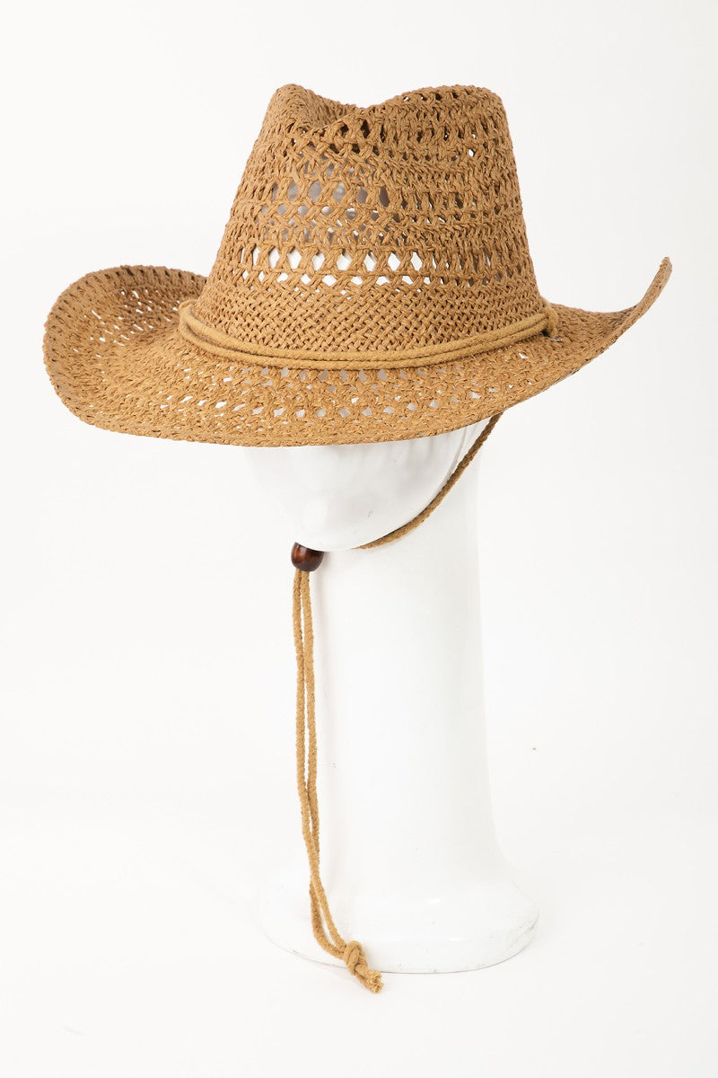 Elegance Afield Straw Hat with Rope Strap