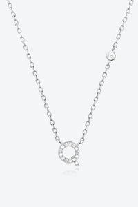 Q to U Quintessence Circle Zircon Sterling Necklace