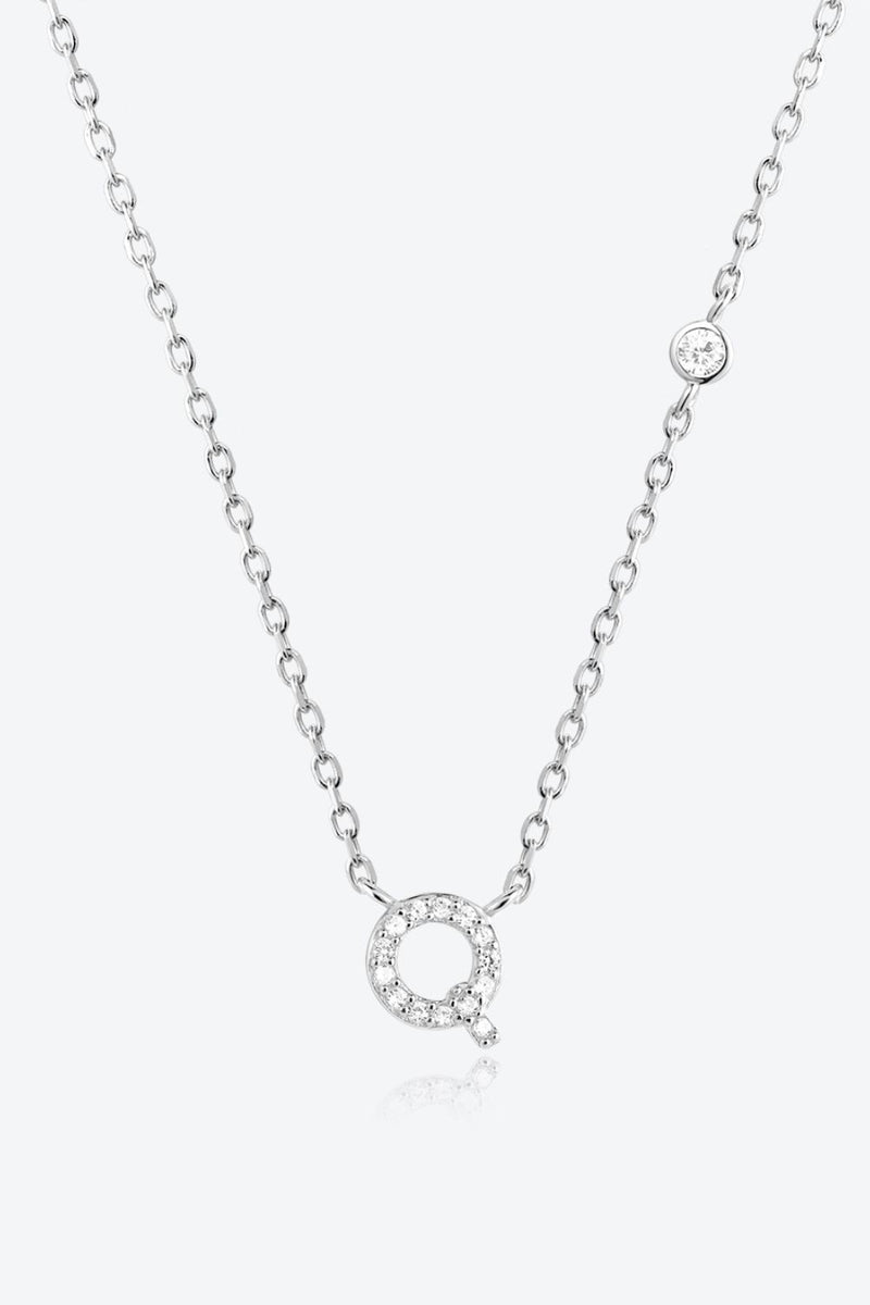 Q to U Quintessence Circle Zircon Sterling Necklace