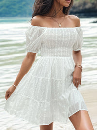 Seaside Elegance Eyelet Dress