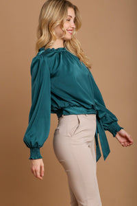 Sophisticated Grace Frill Tie Blouse