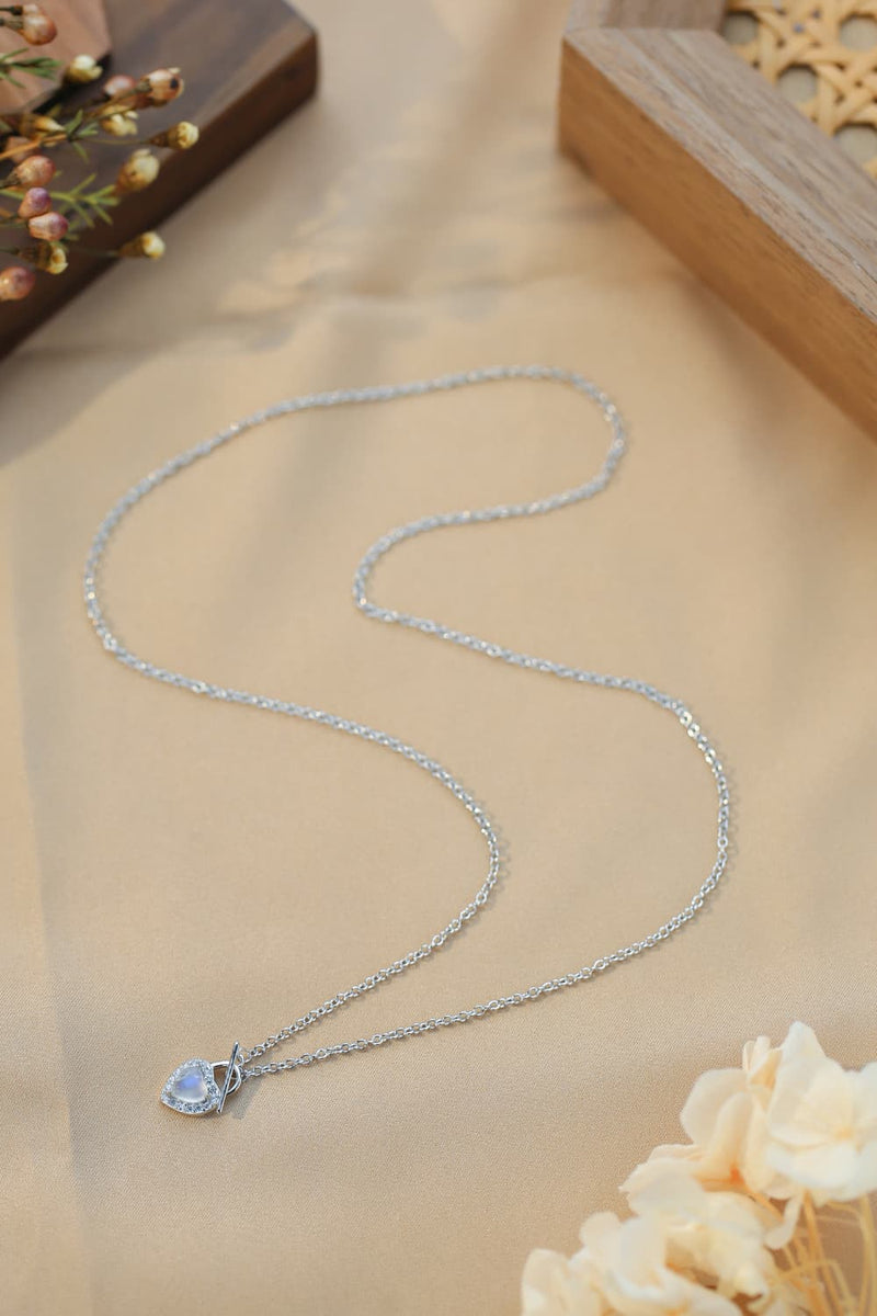 Enchanted Moonstone Heart Necklace