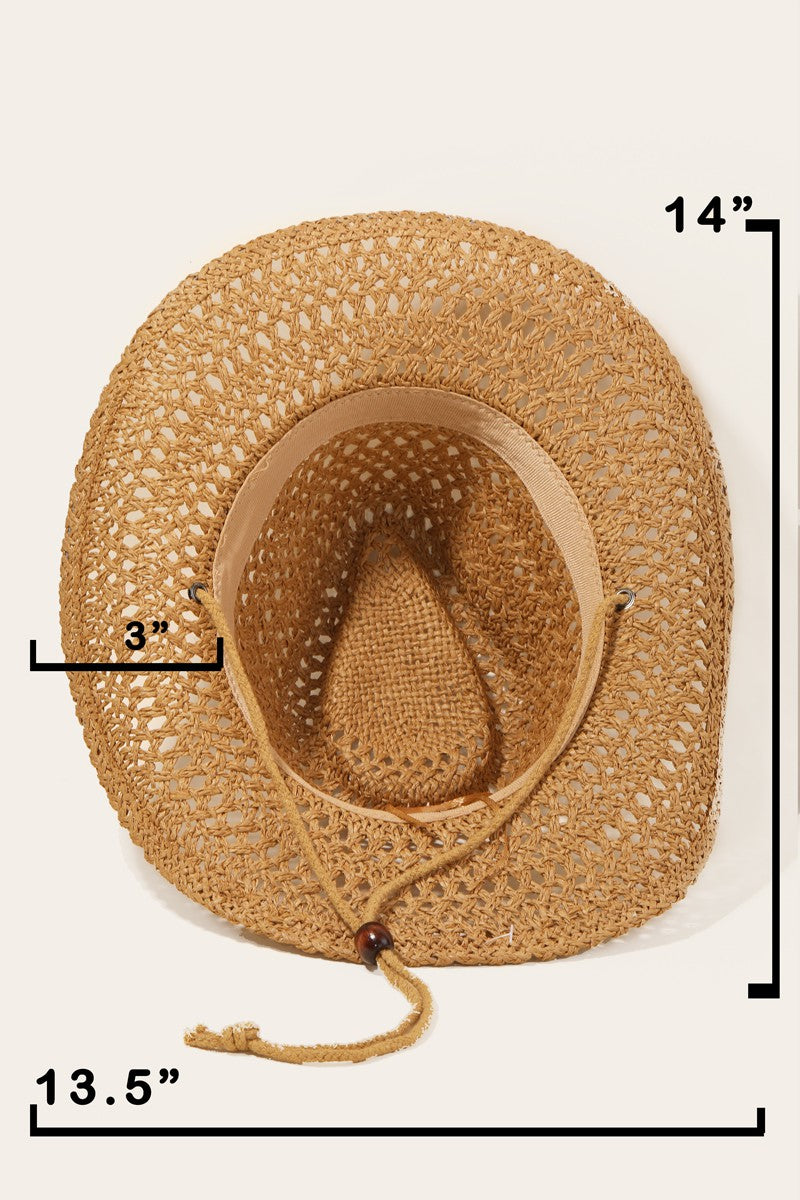 Elegance Afield Straw Hat with Rope Strap