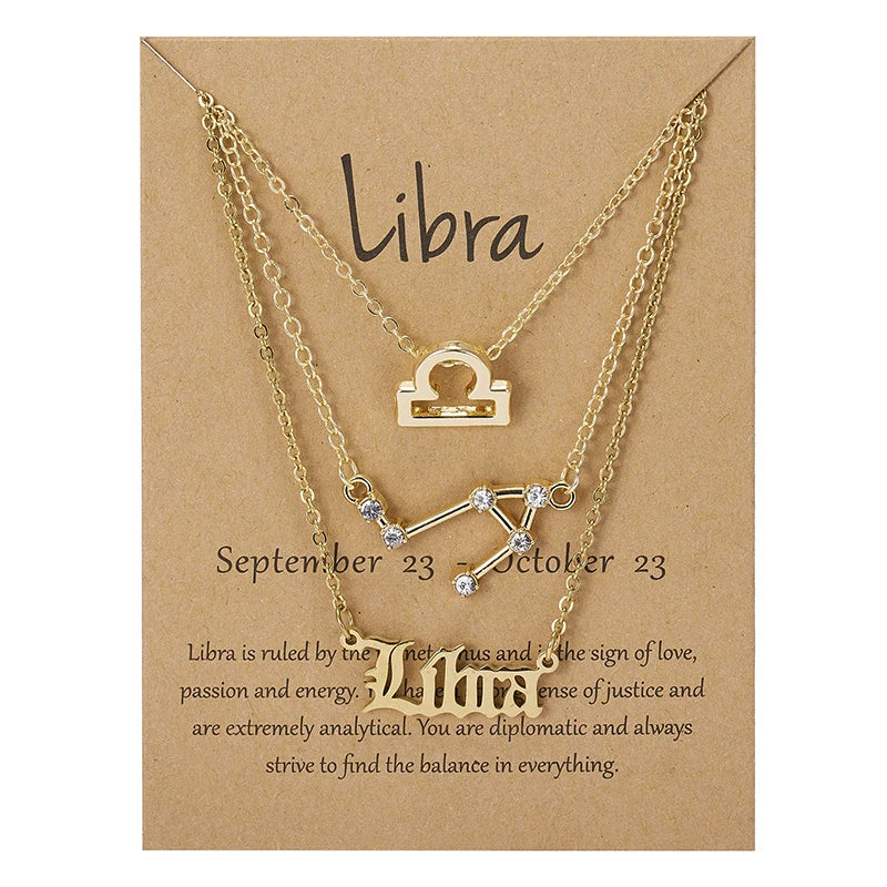 Cosmic Charm Zodiac Necklace Set