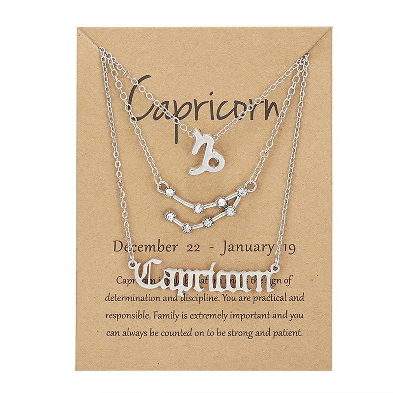 Cosmic Charm Zodiac Necklace Set