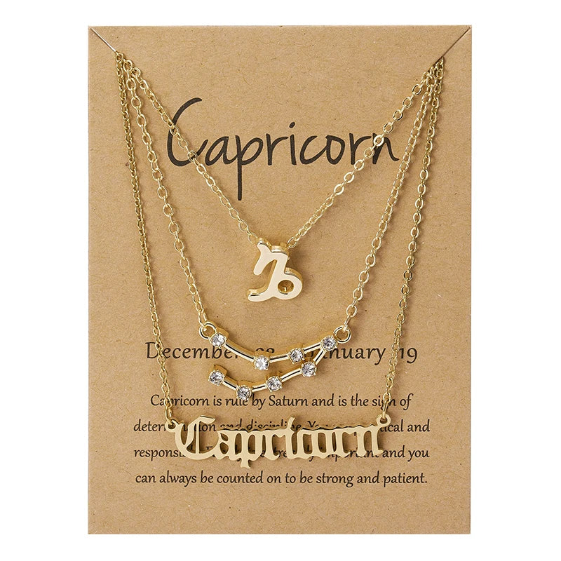 Cosmic Charm Zodiac Necklace Set