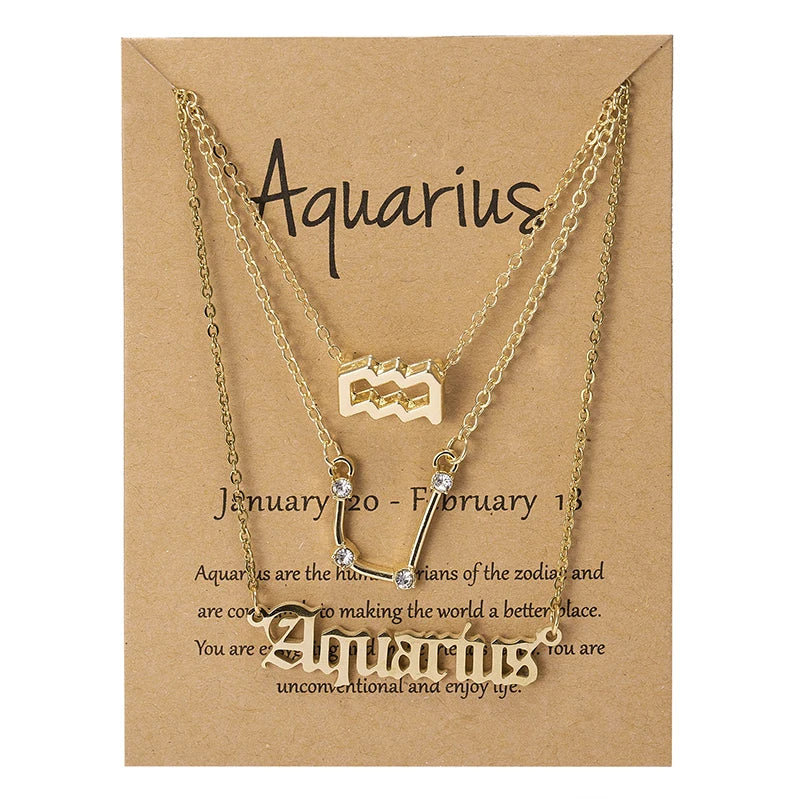 Cosmic Charm Zodiac Necklace Set