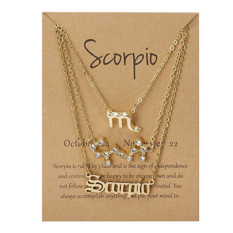 Cosmic Charm Zodiac Necklace Set