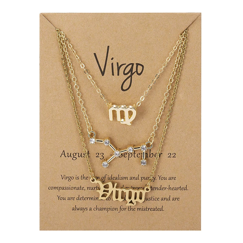 Cosmic Charm Zodiac Necklace Set