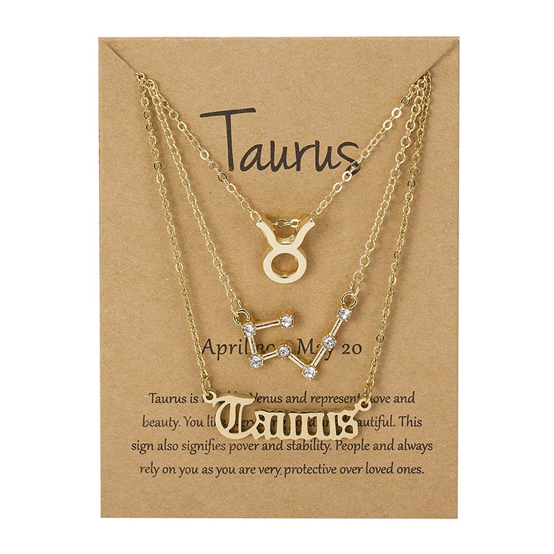 Cosmic Charm Zodiac Necklace Set