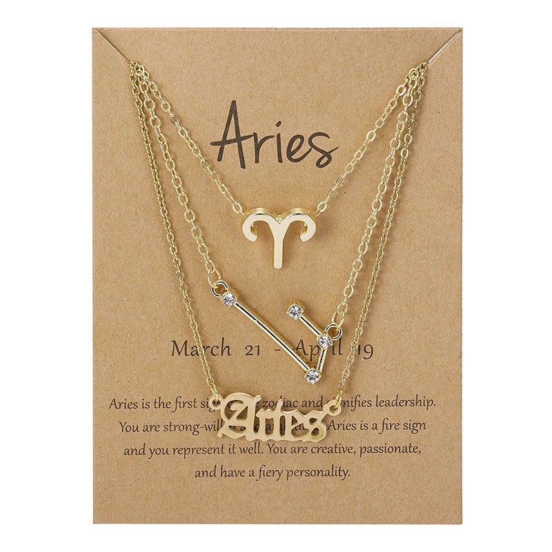 Cosmic Charm Zodiac Necklace Set