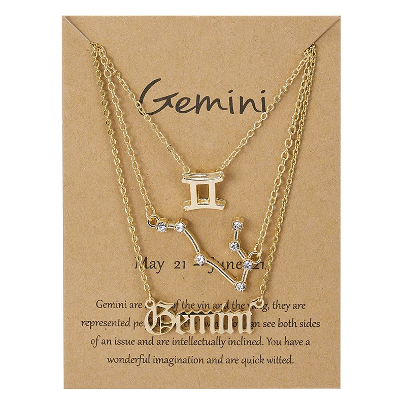 Cosmic Charm Zodiac Necklace Set