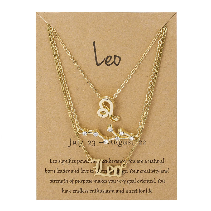 Cosmic Charm Zodiac Necklace Set