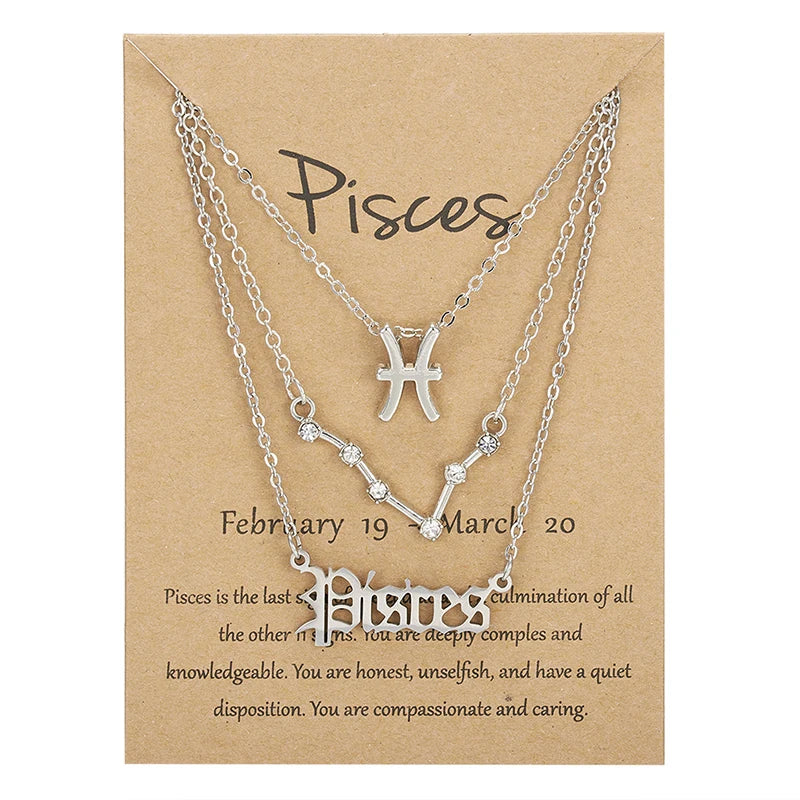 Cosmic Charm Zodiac Necklace Set