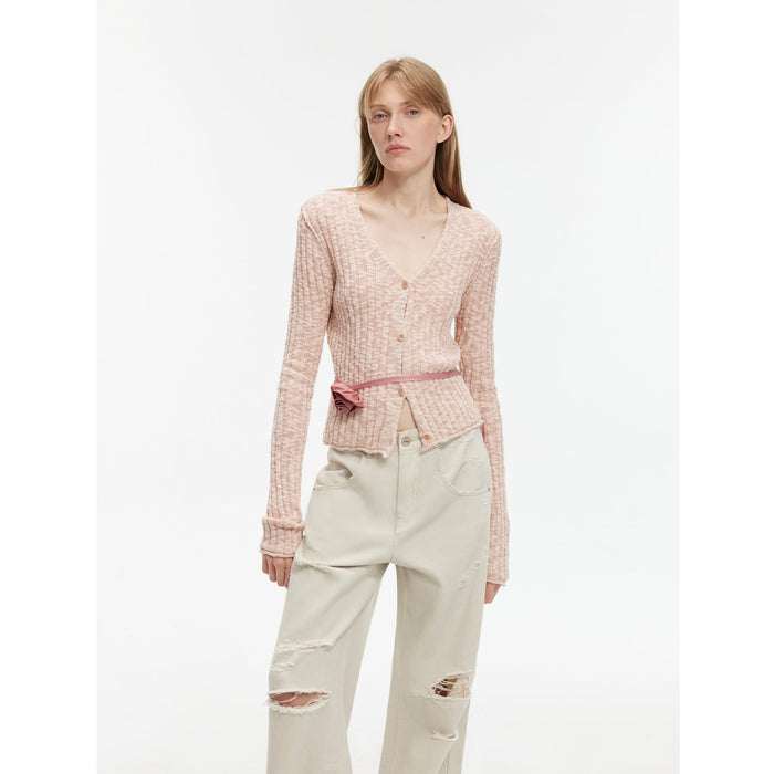 Linen Ribbed Cardigan