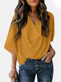 Graceful Drape Cowl Neck Blouse