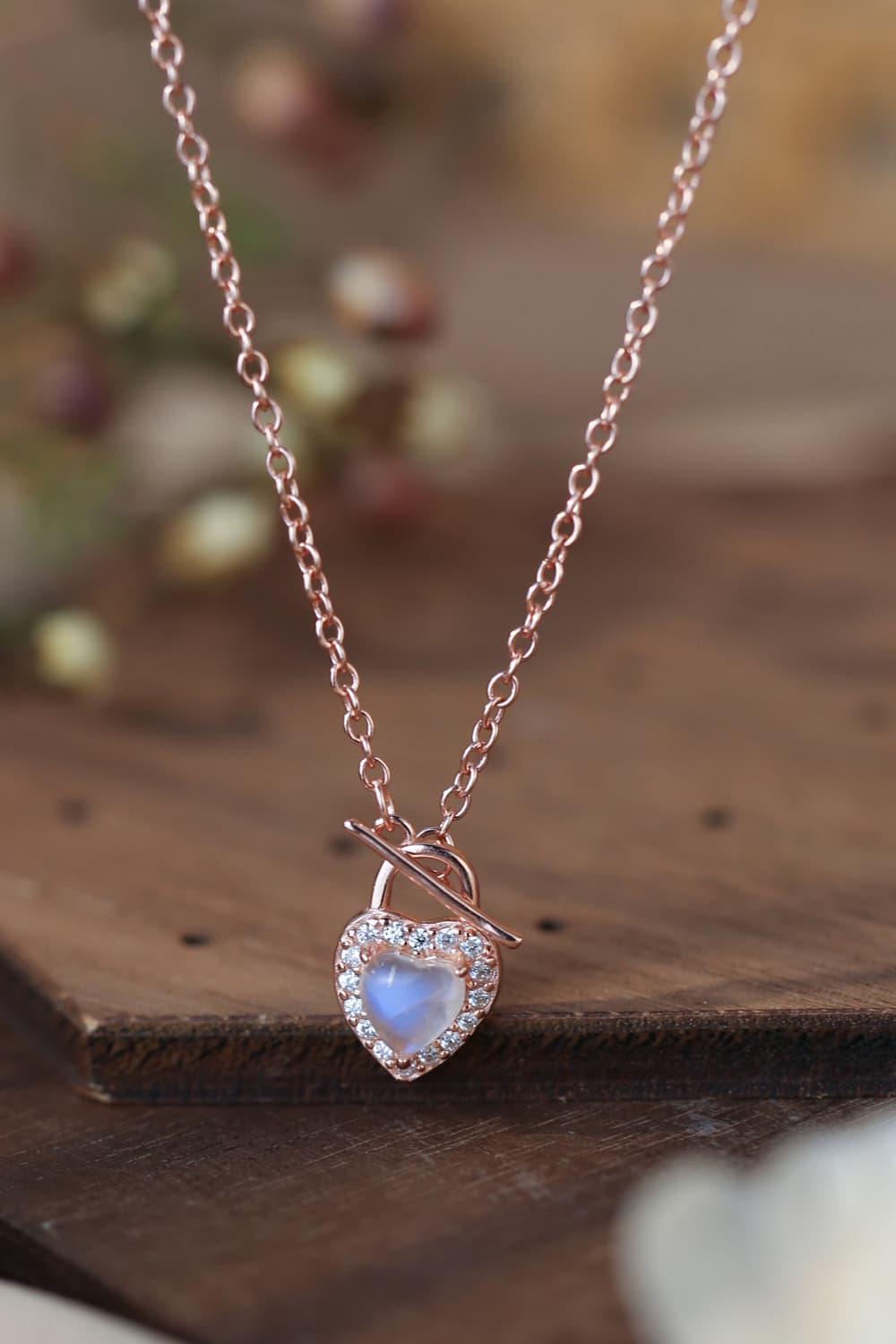 Enchanted Moonstone Heart Necklace