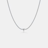 Silver Luminescence Heart Necklace