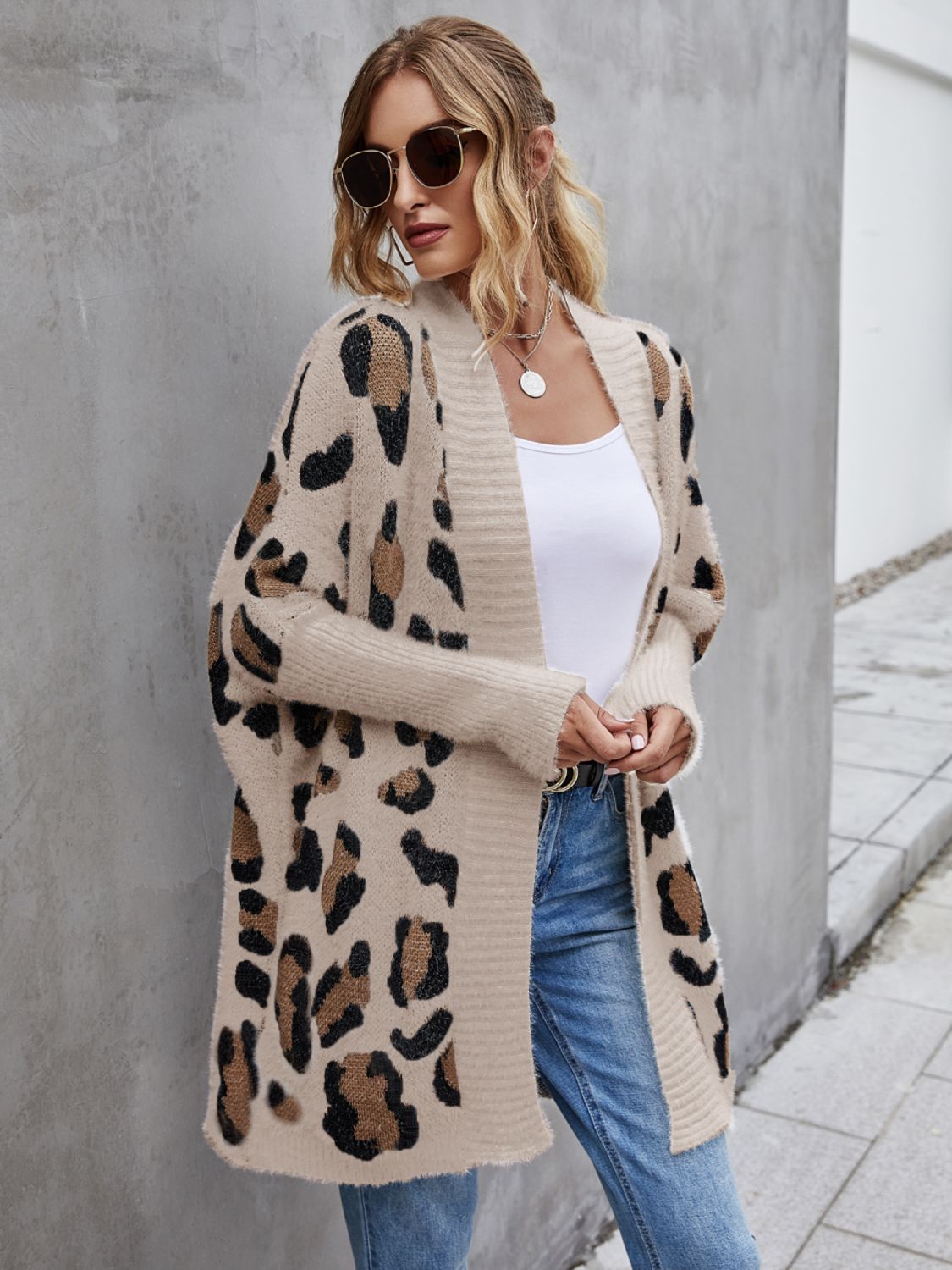 Wildly Chic Leopard Fuzzy Cardigan