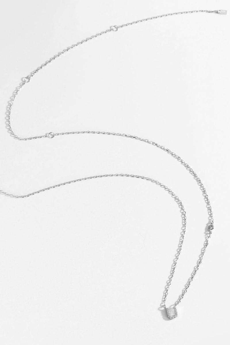 Q to U Quintessence Circle Zircon Sterling Necklace