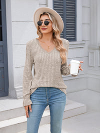 Chic Lace-Trimmed Cozy Sweater