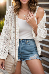 Breezy Lace Openwork Cardigan