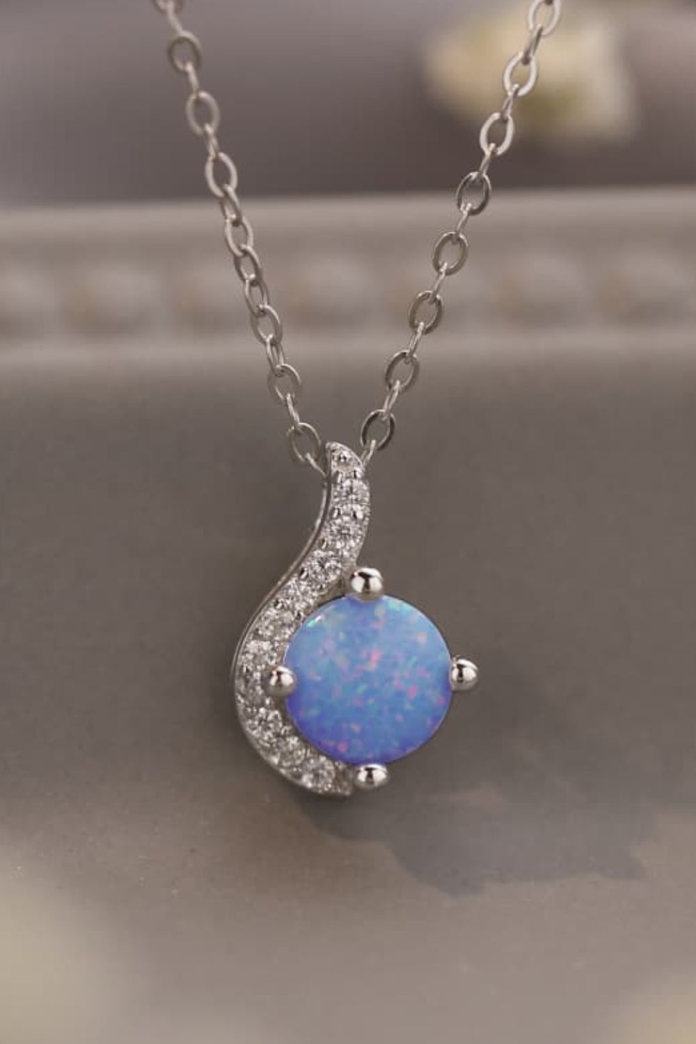 Elegant Opal Pendant Necklace