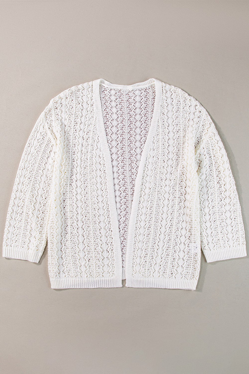 Breezy Lace Openwork Cardigan