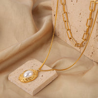 Golden Radiance Pearl Cascade Necklace