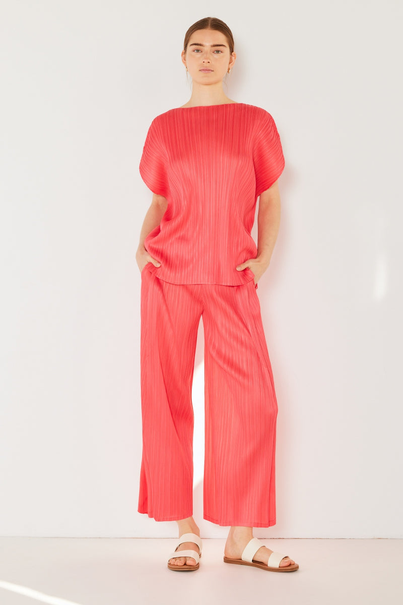 Marina West Elegance Pleated Wide-Leg Pants