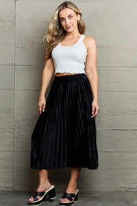 Ethereal Charm Accordion Pleated Midi Skirt