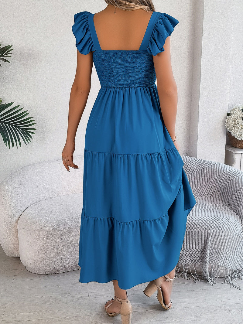 Azure Elegance Midi Dress