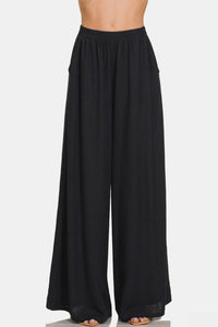 Elegance Afloat Linen-Blend Wide Leg Pants