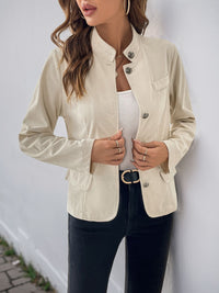 Chic Structure Neck Jacket