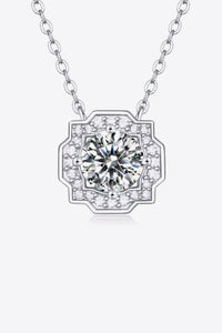 Poshli Boutique's Elegant Moissanite Flower Pendant Necklace