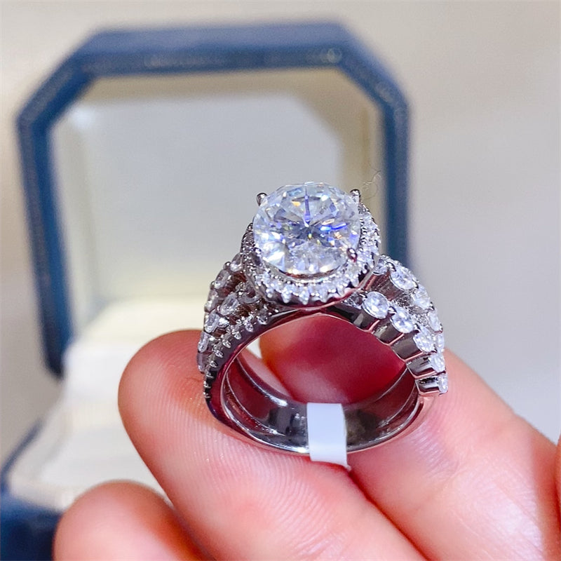 Celestial Brilliance Layered Moissanite Ring