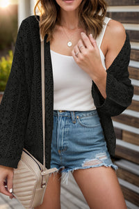 Breezy Lace Openwork Cardigan