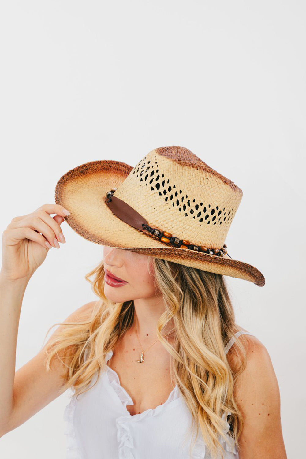 Sunkissed Elegance Cutout Straw Hat