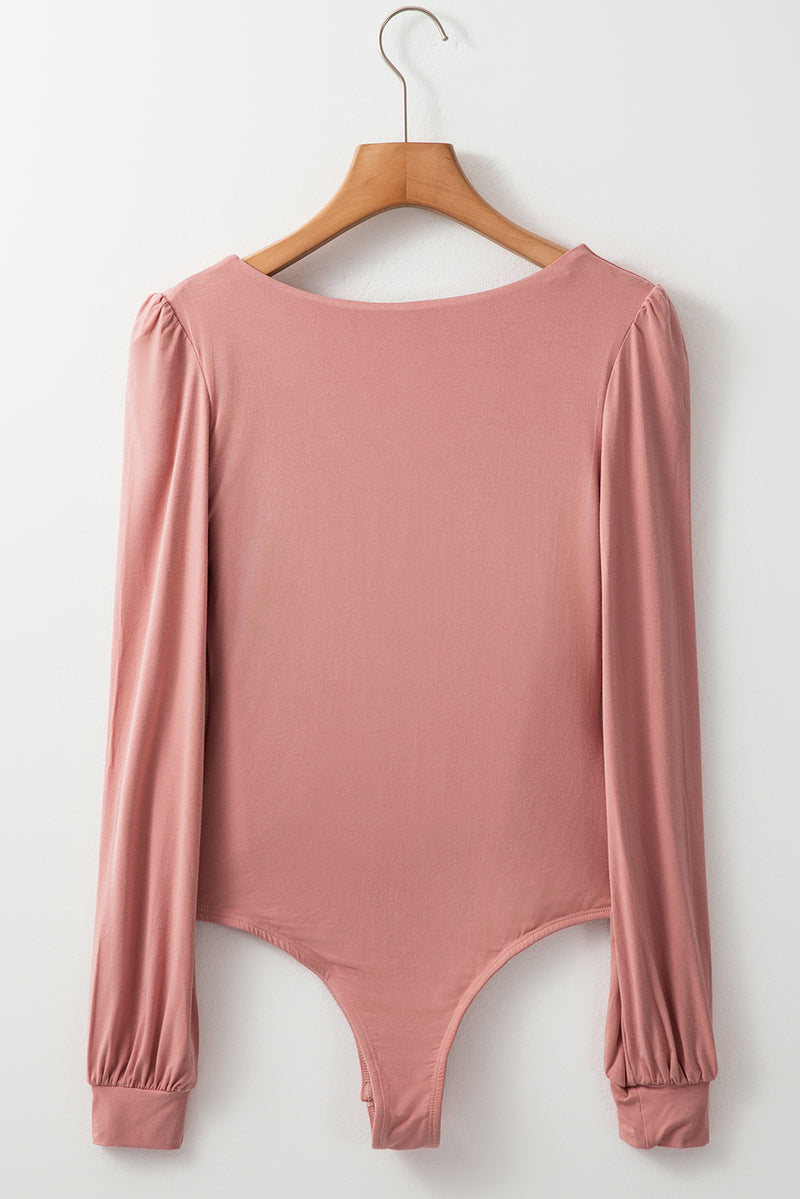 Blush Allure V-Neck Bodysuit