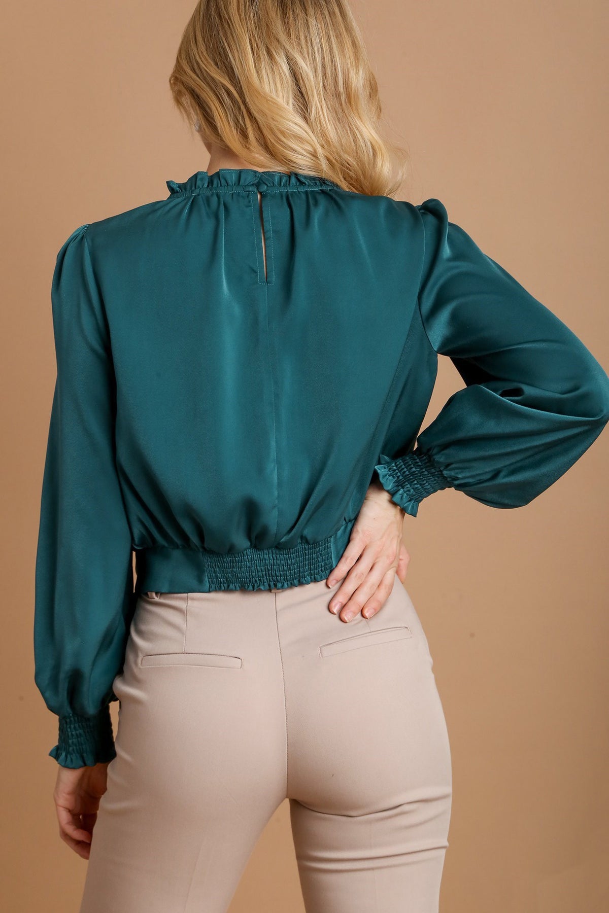 Sophisticated Grace Frill Tie Blouse