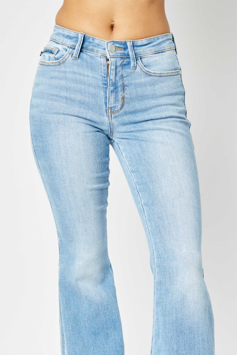 Judy Blue Mid-Rise Retro Flare Jeans