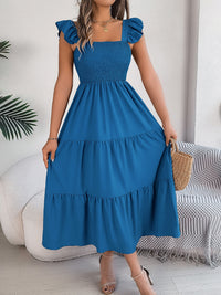 Azure Elegance Midi Dress