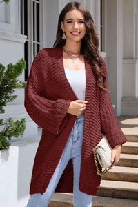 Elegant Cascade Open Front Cardigan