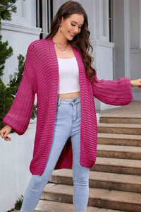 Elegant Cascade Open Front Cardigan