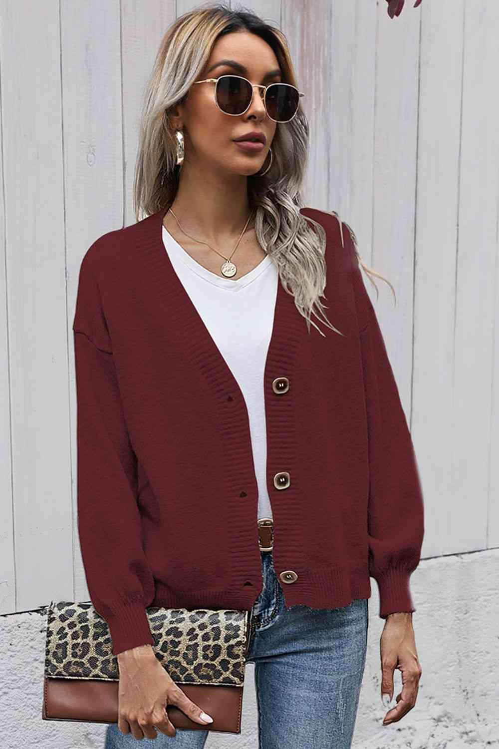 Chic Comfort V-Neck Knit Cardigan