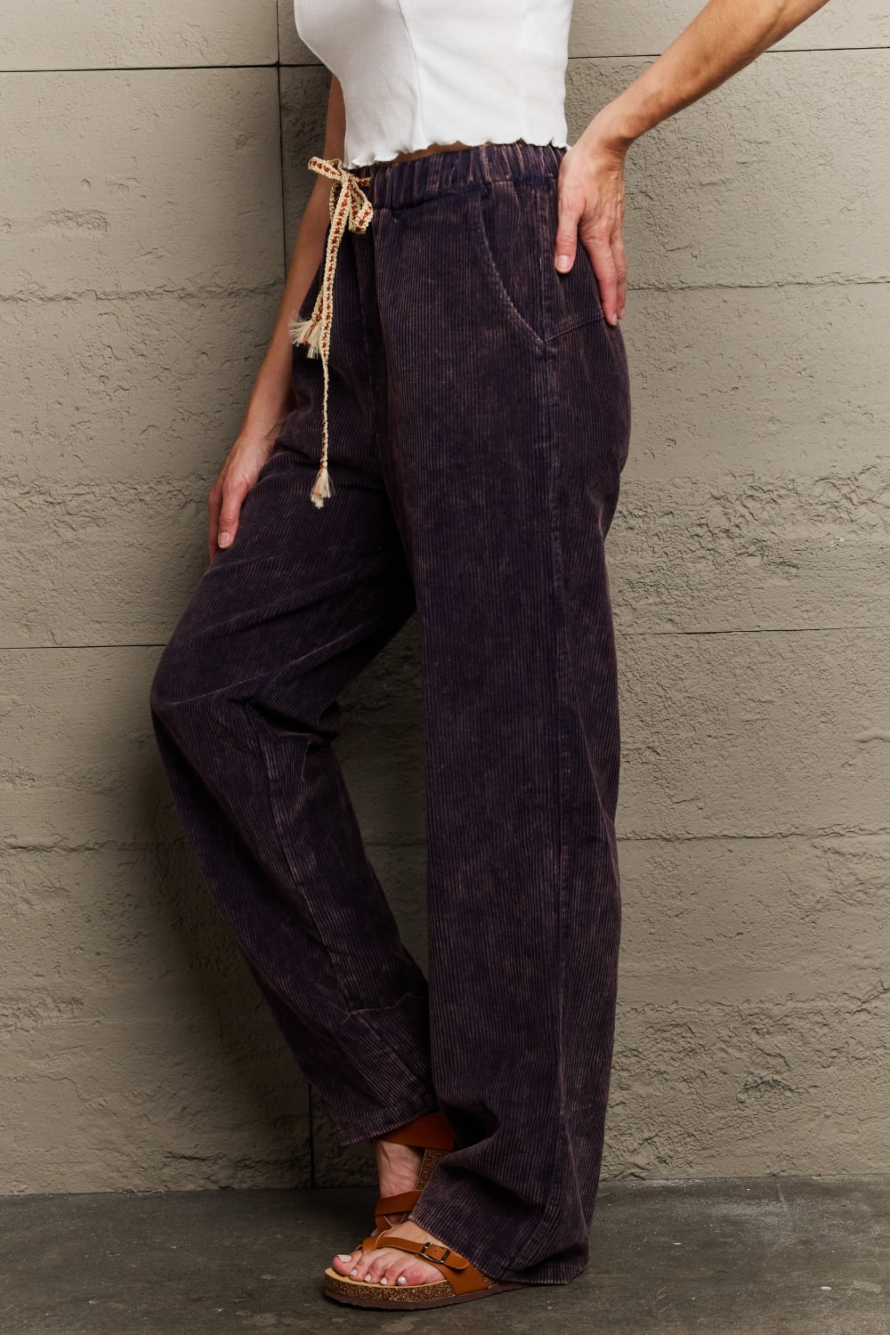 Elegant Midnight Navy Corduroy Trousers